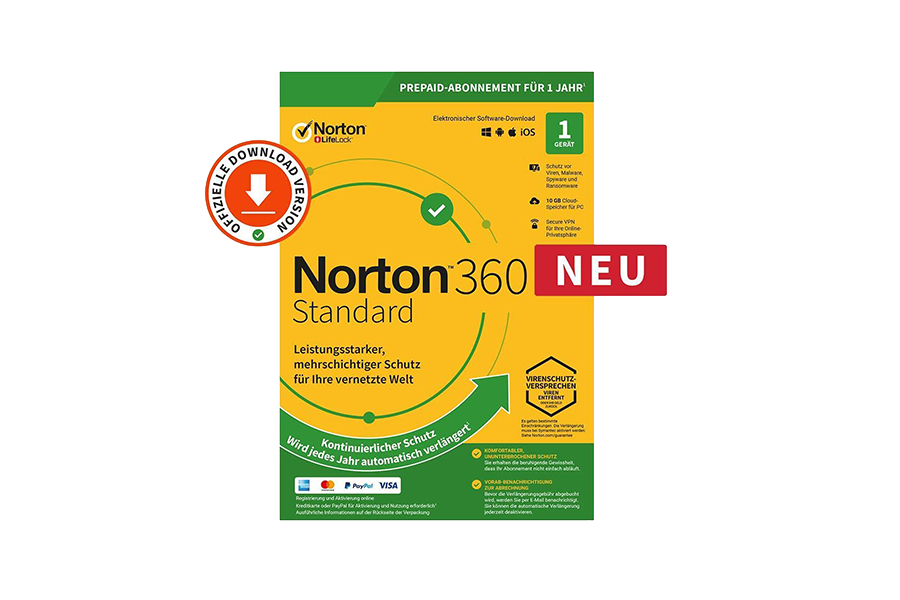 Norton 360 Standard (1 Jahr, 1 Gerät) - Download