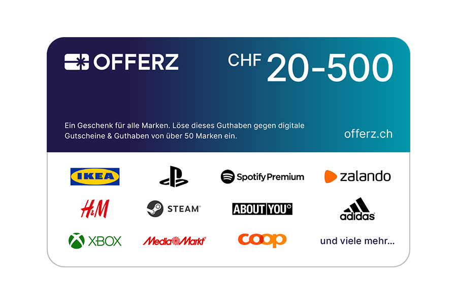 Offerz.ch Gutschein CHF 1 - 500